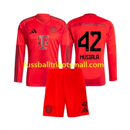 Fußballtrikots Bayern München Jamal Musiala 42 Kinder 2024-2025 Langarm Heimtrikotsatz kaufen